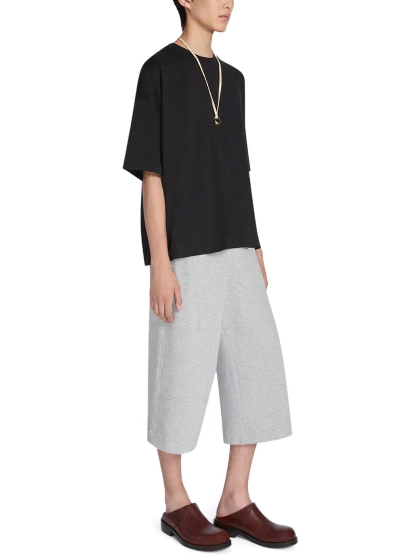 Dries Van Noten Boxy-Fit Black Short-Sleeve T-Shirt With Classic Crew Neckline