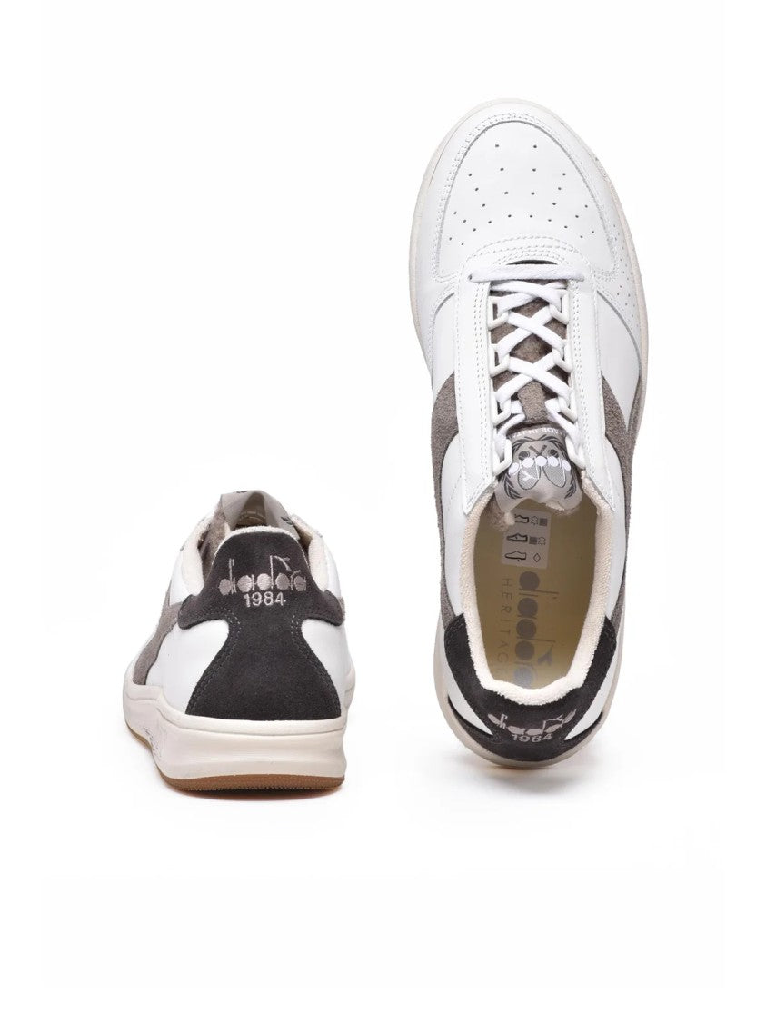 Diadora Heritage White Dove Leather Polyester B.Elite Sneakers