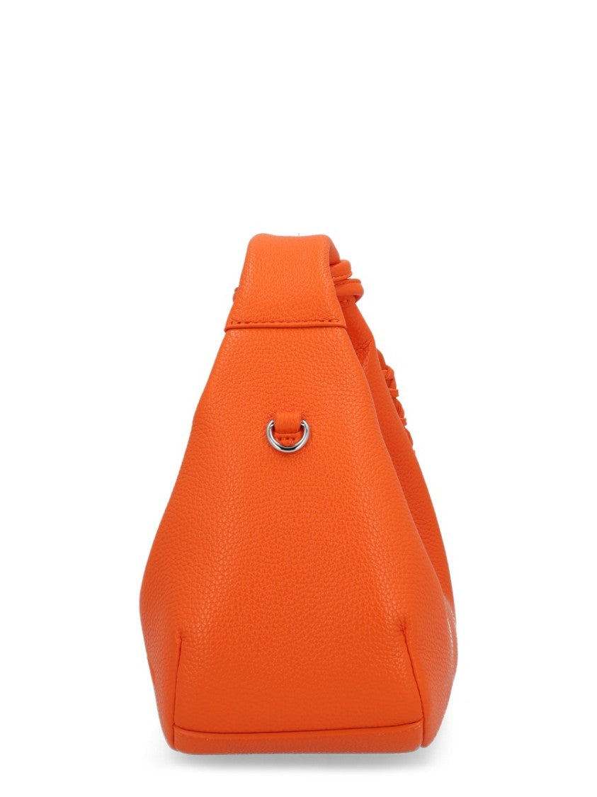 Ganni Pebbled Texture Orange Handbag
