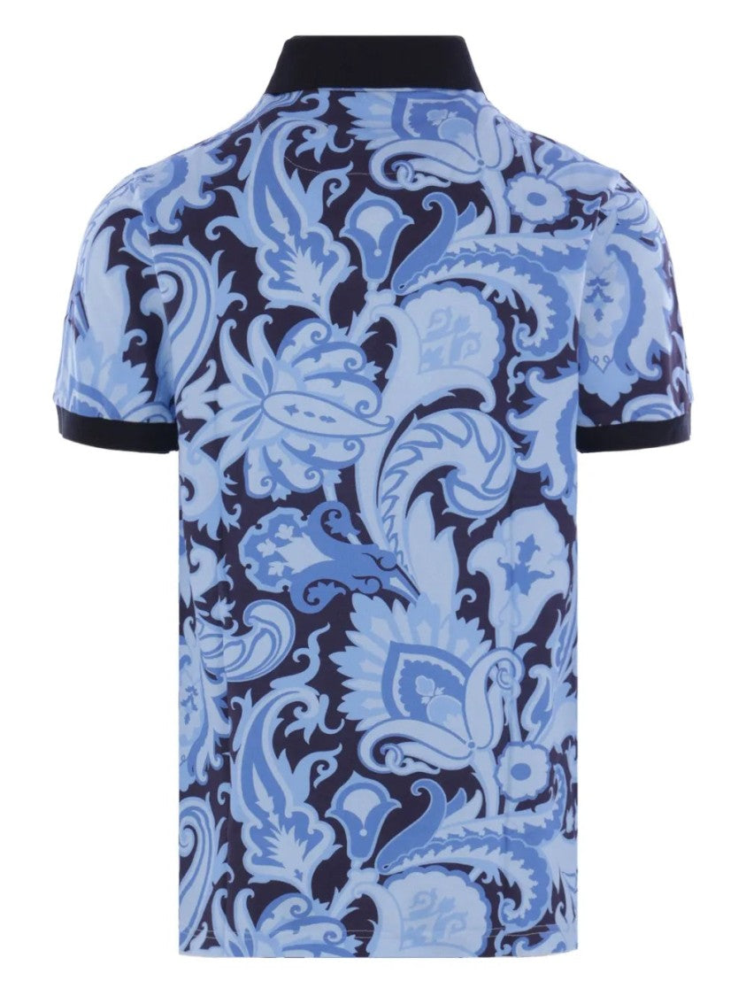 Etro Paisley Patterned Short Sleeve Polo Shirt