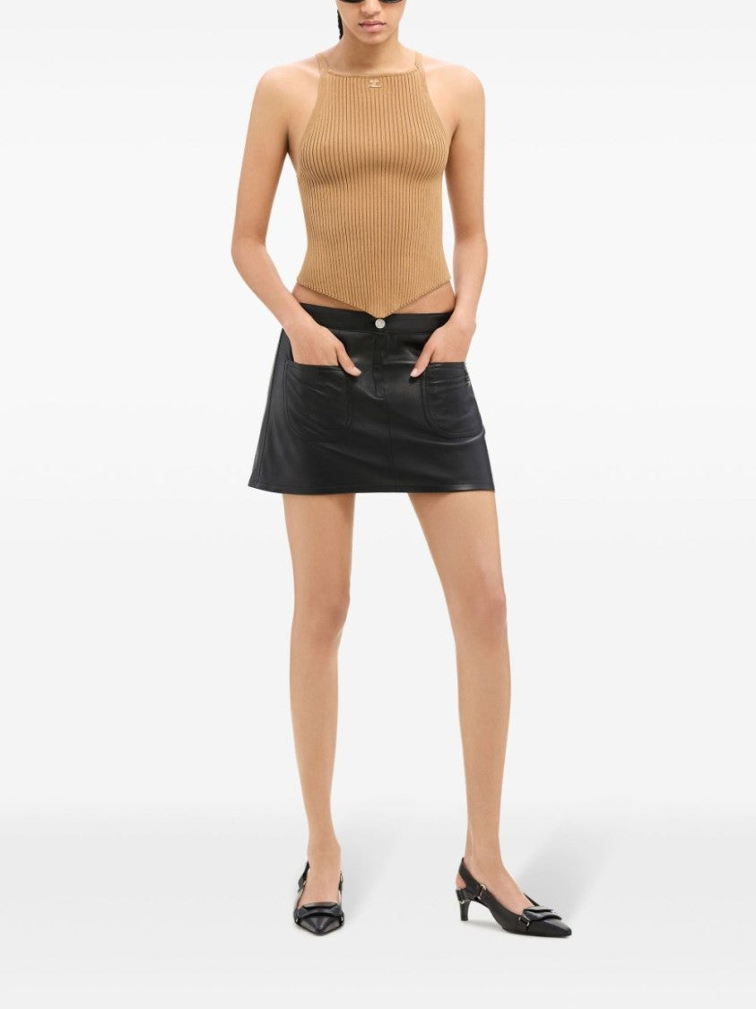 Courrèges Fine Ribbed Sleeveless Top