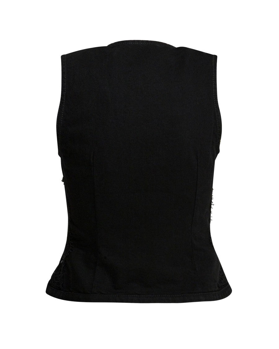 Pinko Limousine Black Denim Vest