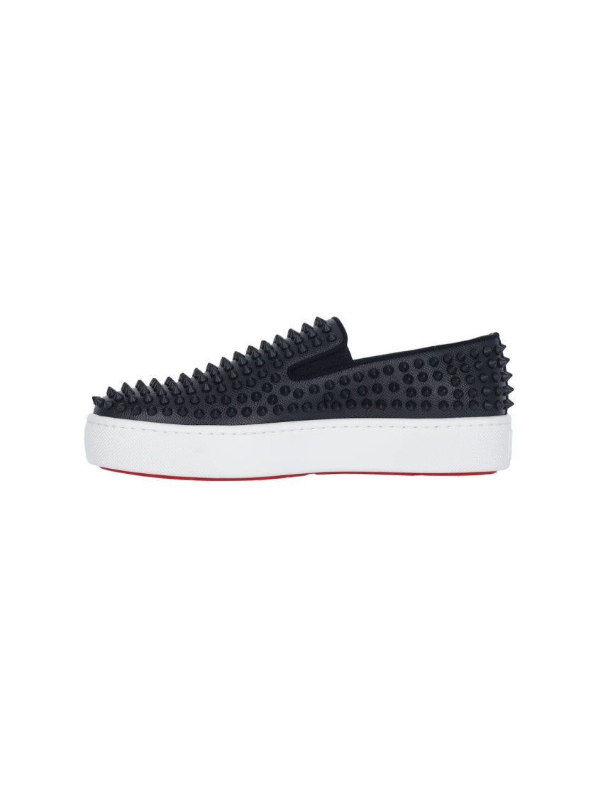 Christian Louboutin Spikeboat' Sneakers – Black