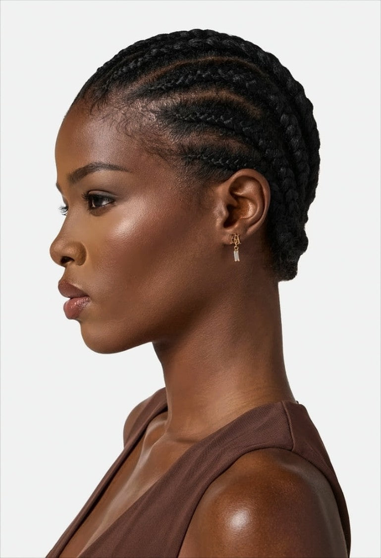 Elisabetta Franchi Gold-Finish Metal Drop Earrings With Logo Motif