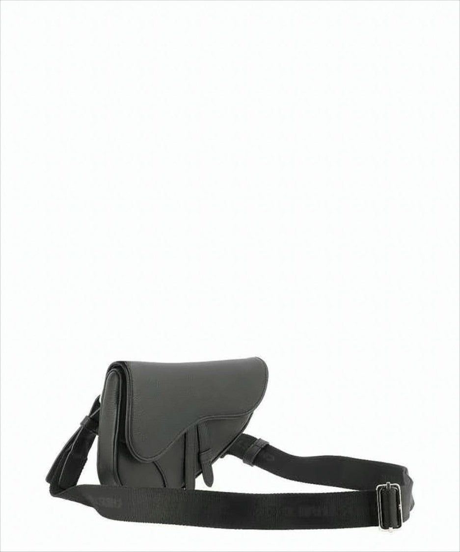 Christian Dior Saddle-Shaped Belt Bag In Textured Cowhide Leather