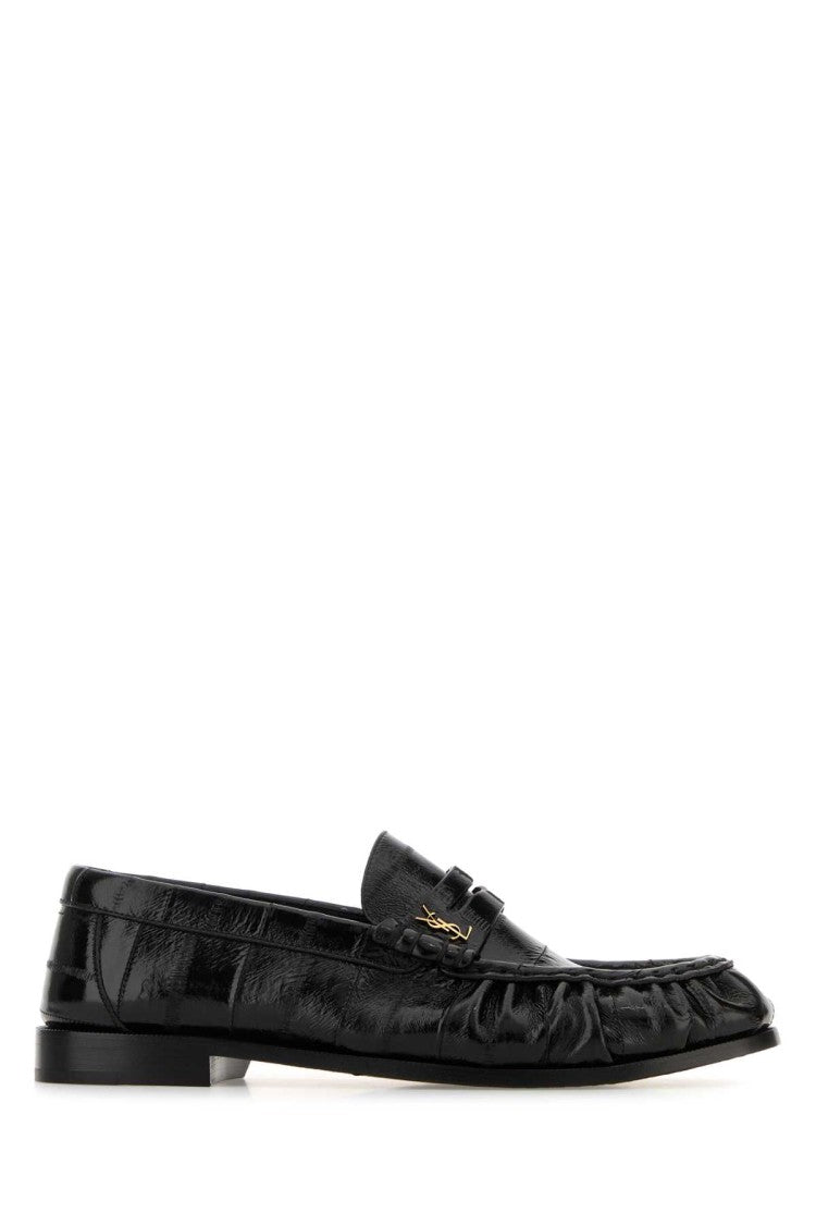 Saint Laurent Black Leather Loafers
