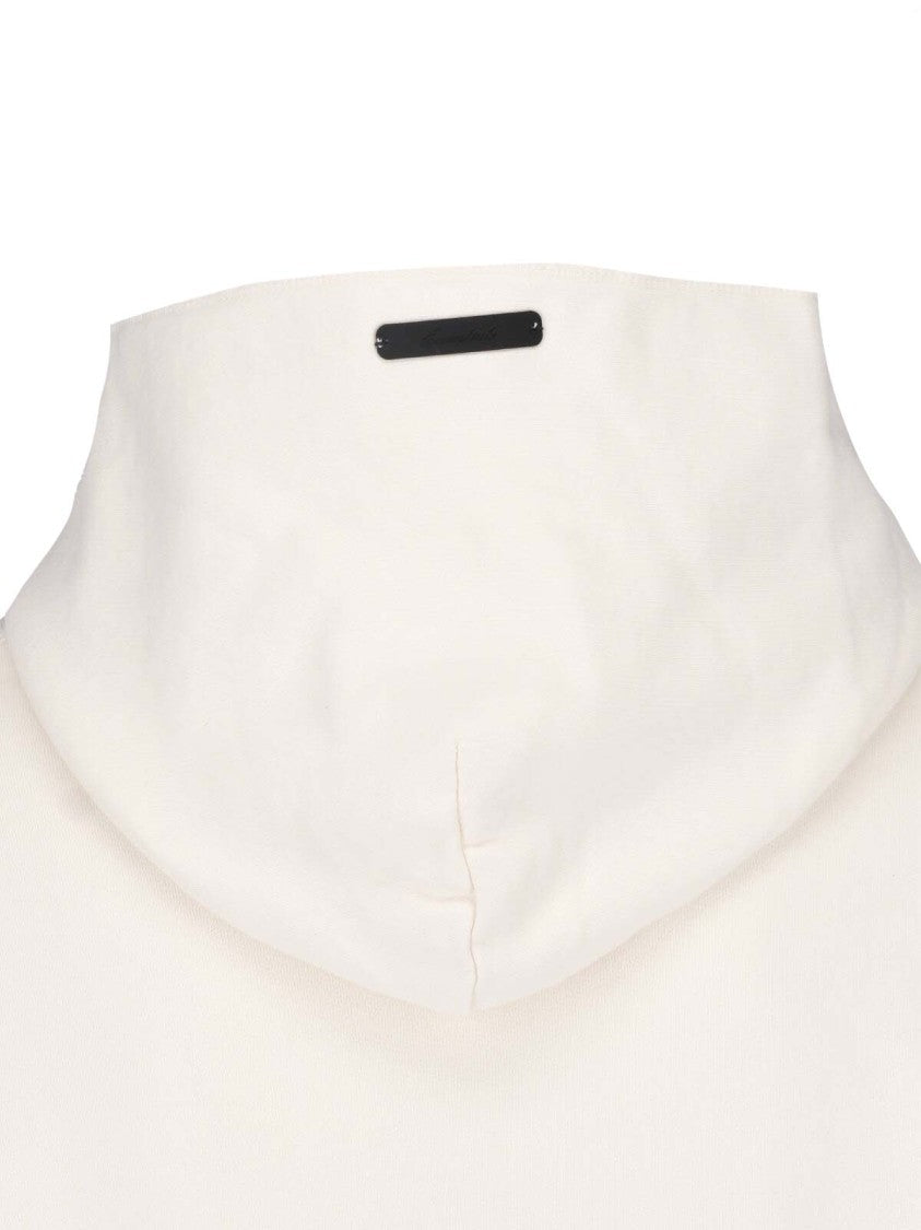 Fear Of God Essentials White Cotton 90S Contrast Logo Hoodie