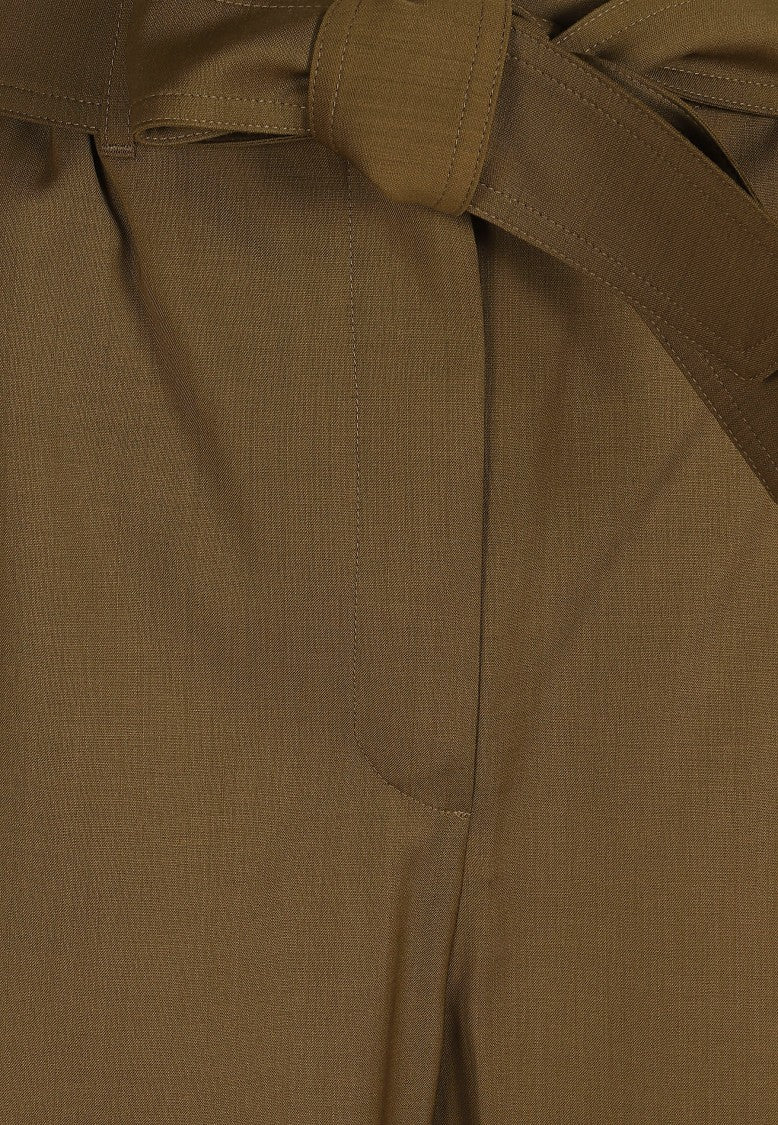 Max Mara Straight-Leg Trousers With Grosgrain Bow Detail