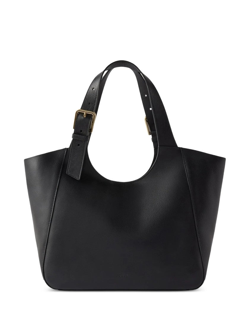 Furla Dora M Tote Smooth Leather Buckle Bag