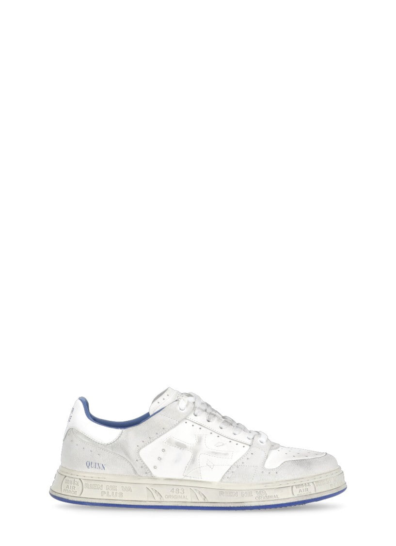 Prmt White Quinn 6686 Suede-Blend Sneakers