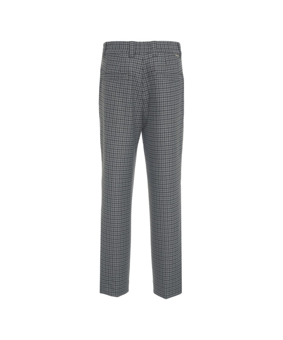 Paolo Pecora Plaid Chinos With Tailored Fit And Side Pockets
