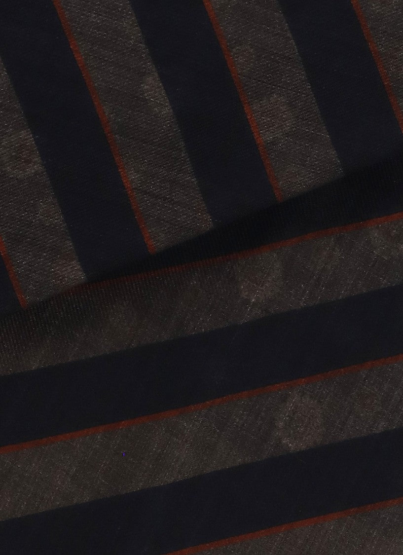 Altea Navy Blue Wool Geometric Scarf