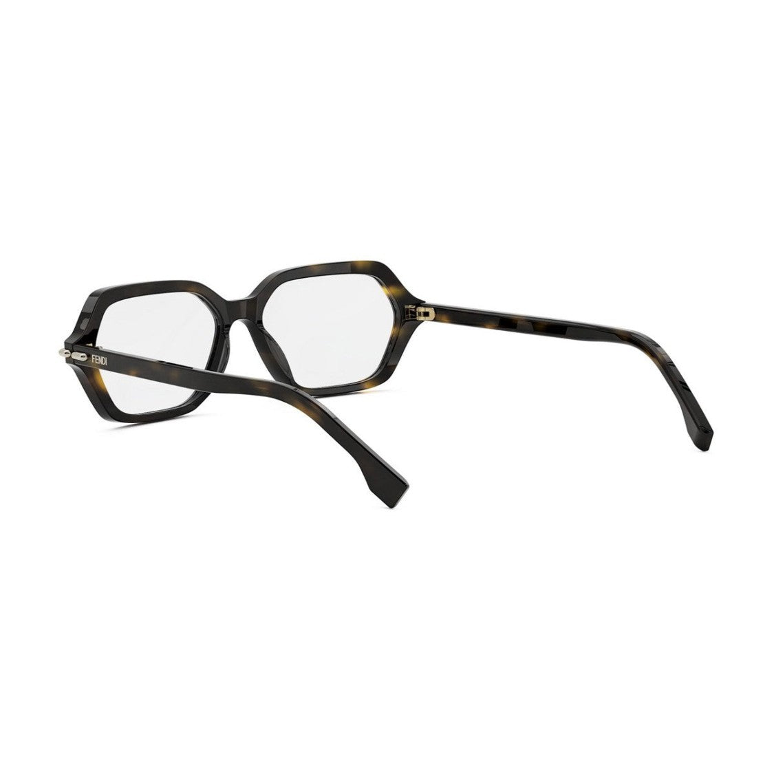 Fendi Havana Selleria Acetate Geometric Sunglasses