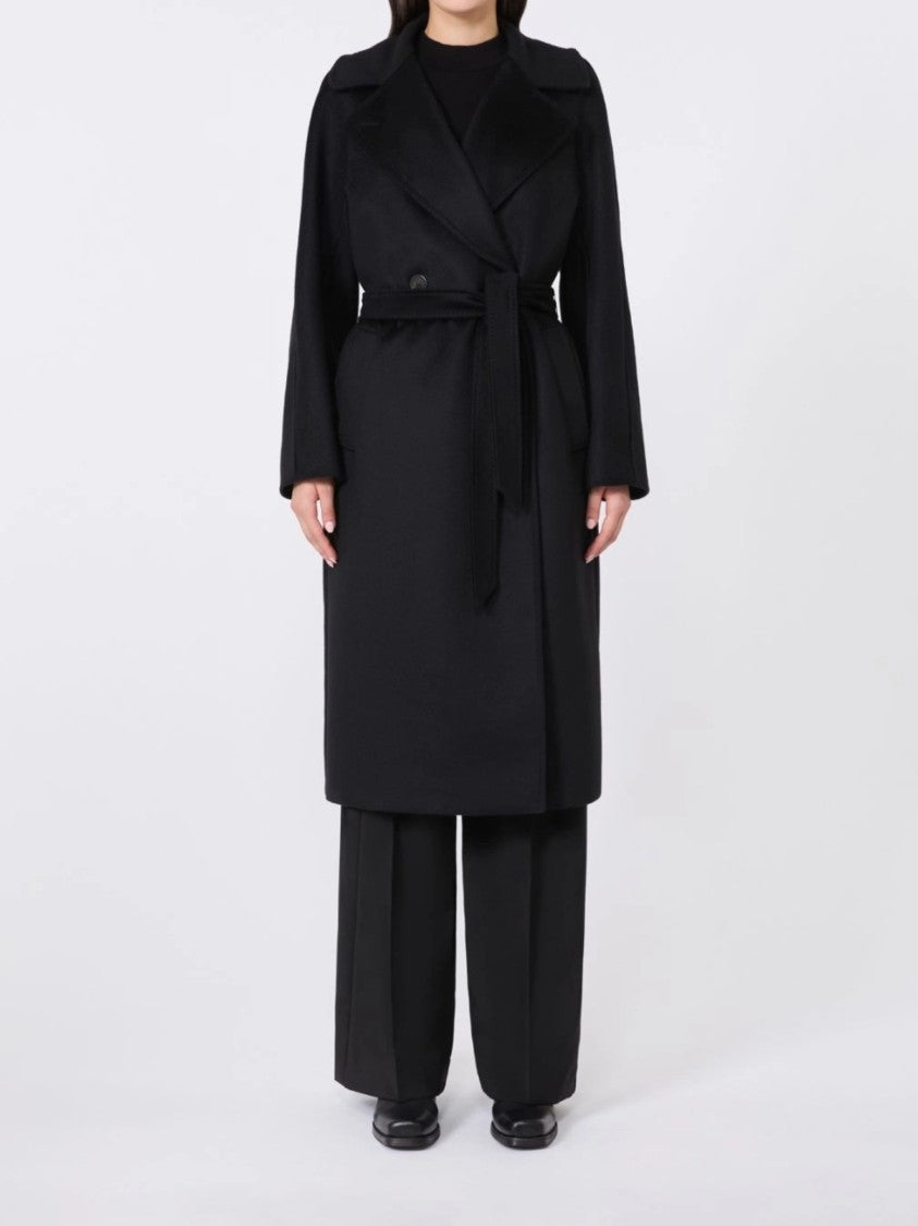 Weekend Wkdresina Black Tie-Belt Coat