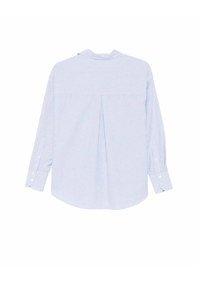 Mc2 Saint Barth Light Blue And White Striped Button-Up Shirt
