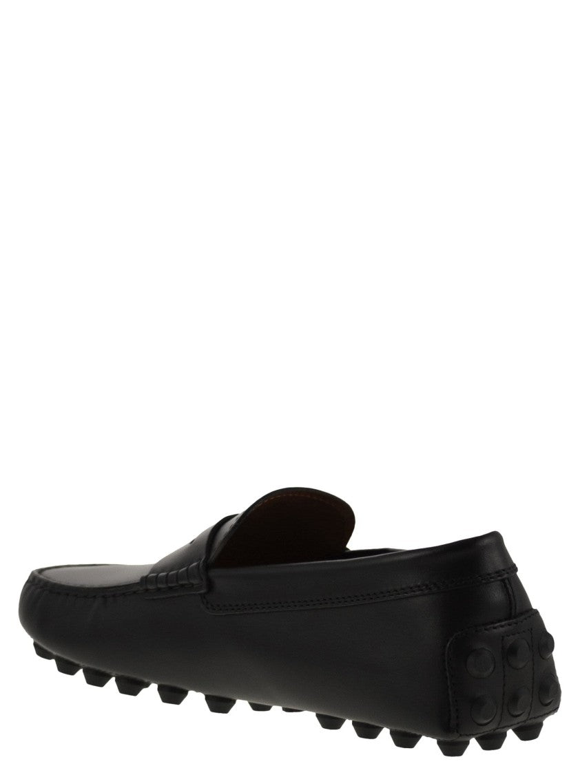 Tod's Bubble Leather Rubber Loafers