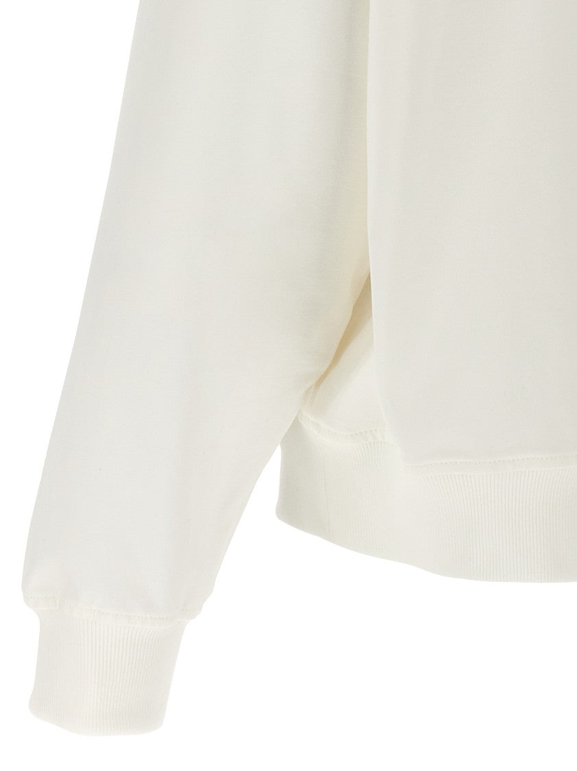 Brunello Cucinelli Gauze Cotton Hoodie With Monile Detail And Zip Closure