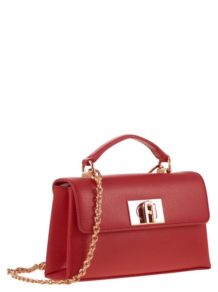 Furla Structured Mini Shoulder Bag With Removable Chain Strap