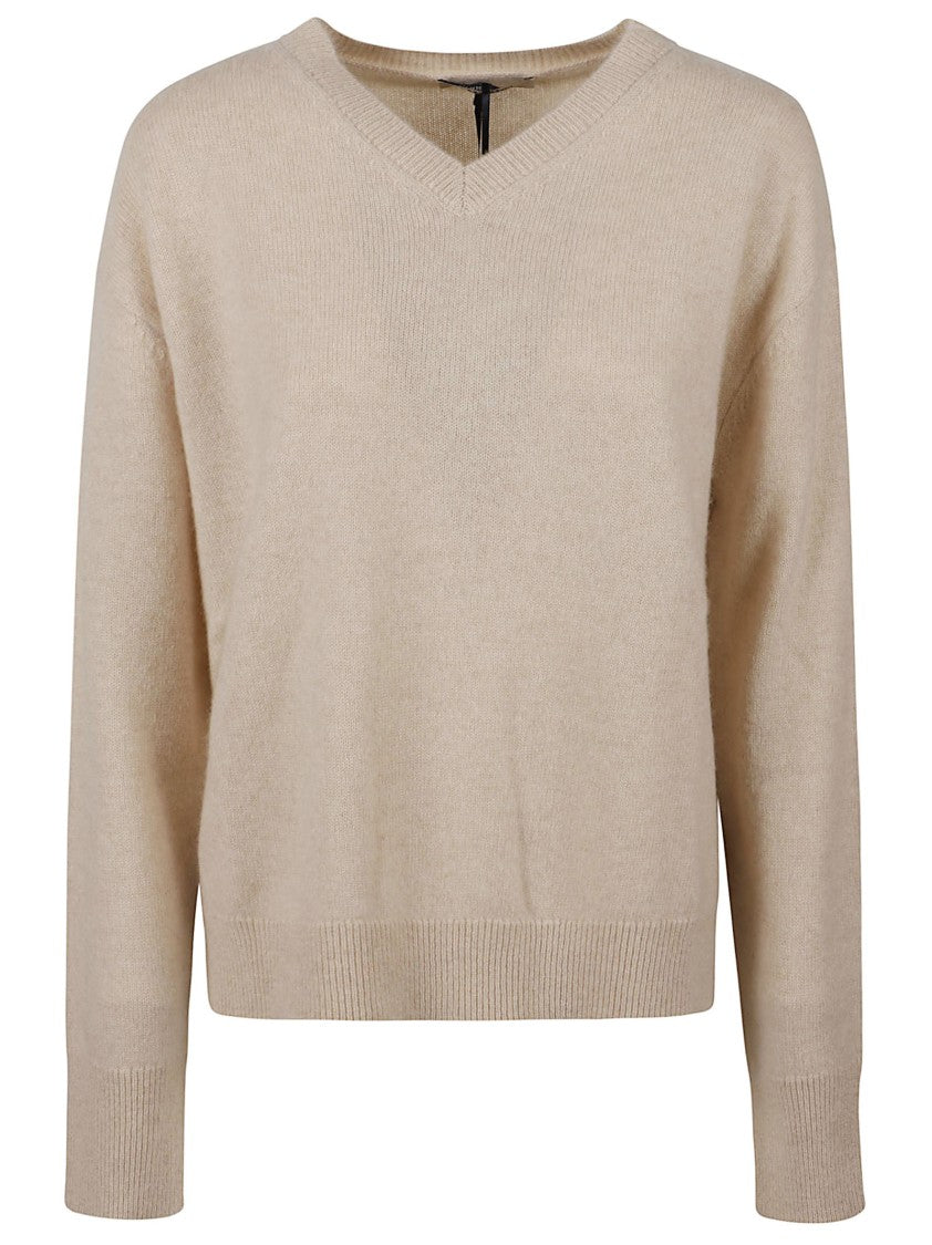 Max Mara Soft Knitted Sweater With V-Neckline And Relaxed Fit