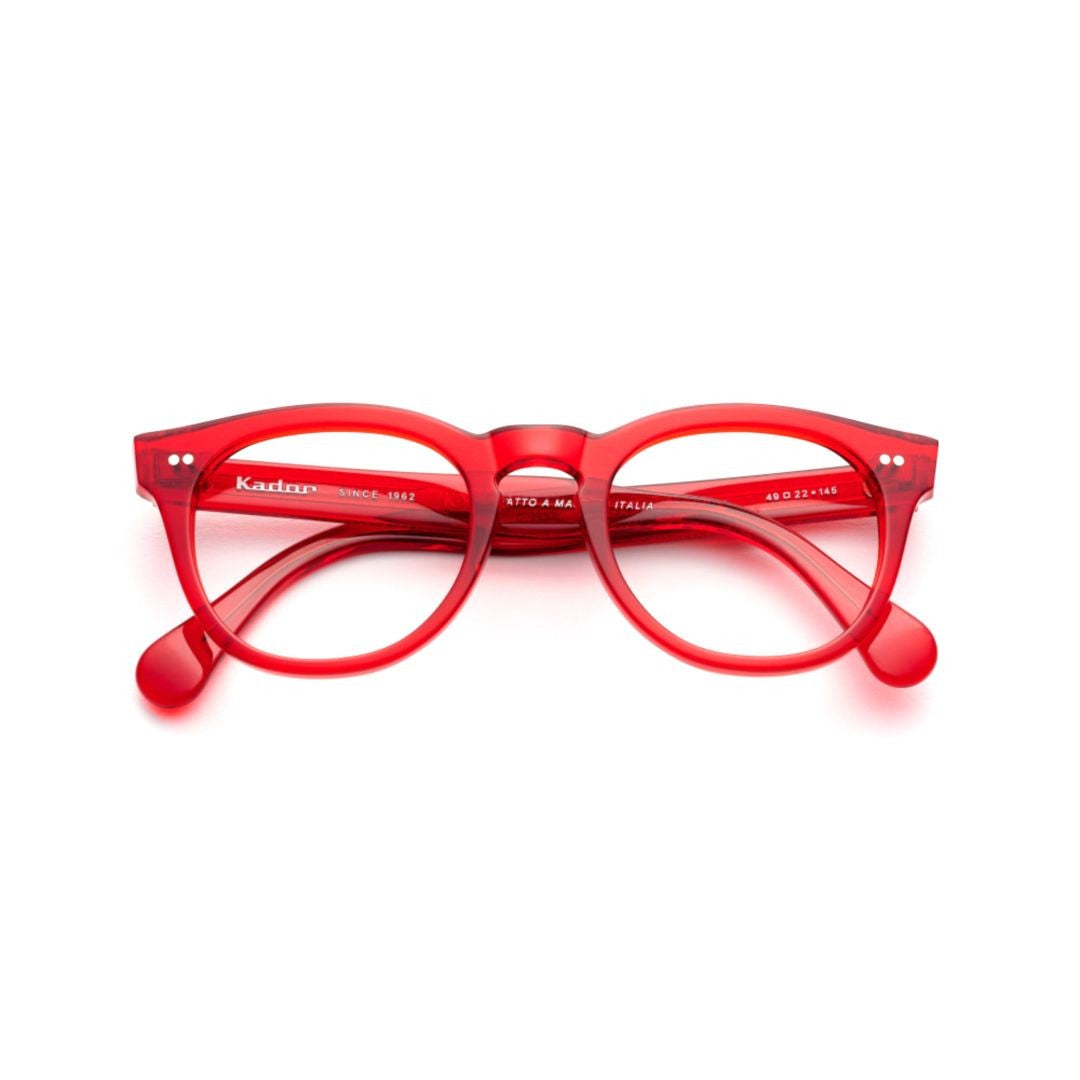 Kador Tuxon-K Translucent Red Rounded Square Kador Eyeglasses
