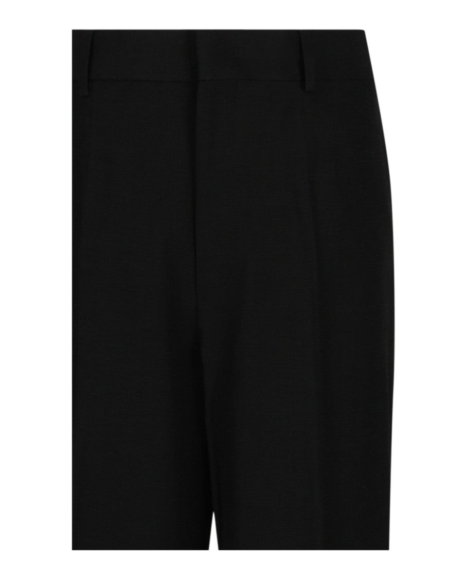 Valentino Tailored Pleated Slacks With Concealed Closure And Silver-Tone Hardware