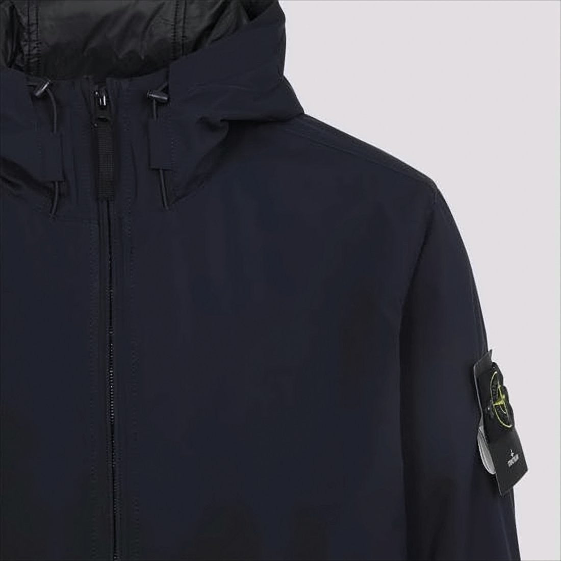 Stone Island Padded Jacket With Front Zipper And Hood