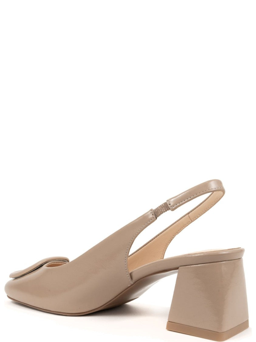 Sergio Moretti Part-Open Classic Mid Heel Pumps