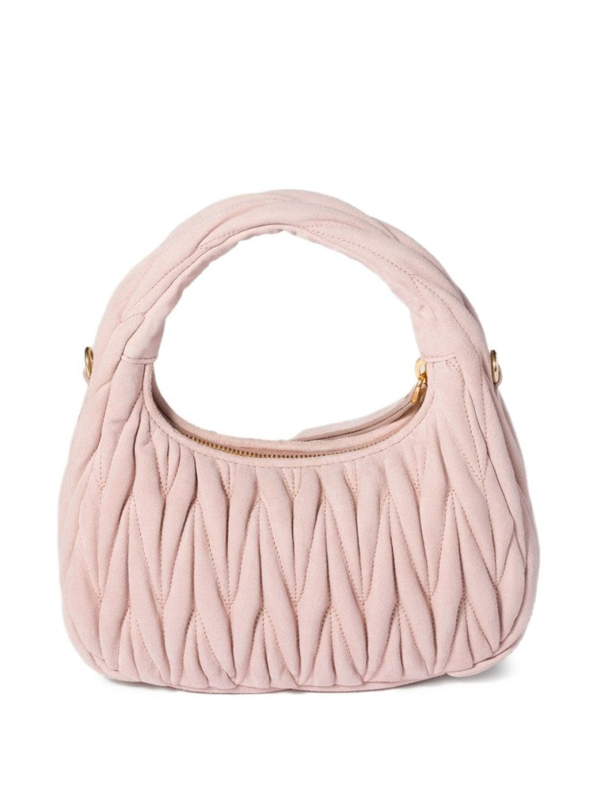 Miu Miu Quilted Lamb Leather Handbag With Padded Handle