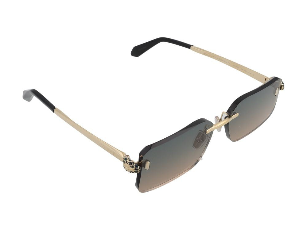 Bulgari Panther Detail Gradient Tint Rimless Sunglasses