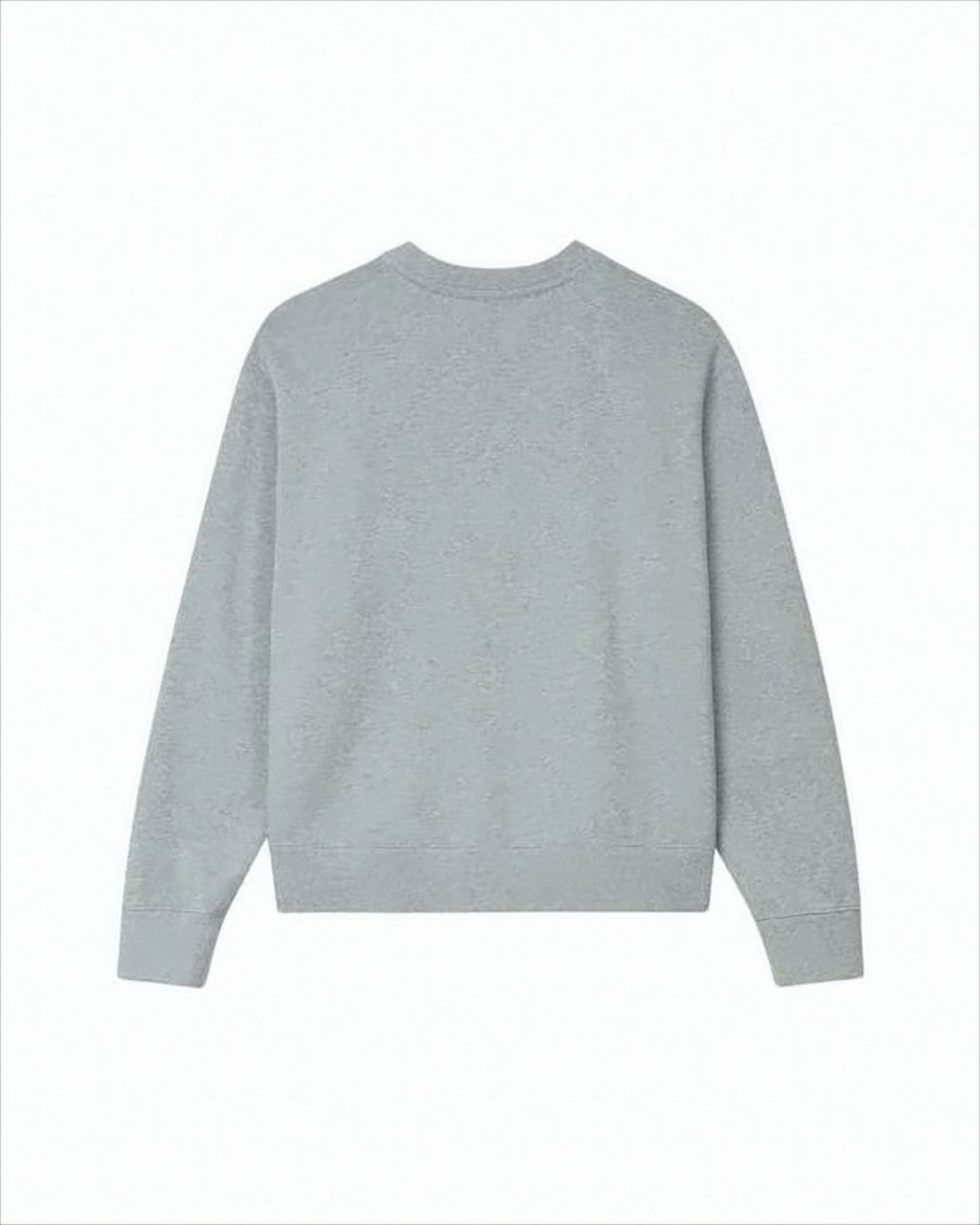 Kenzo Heather Grey Long-Sleeve Sweatshirt With Tiger Graphic