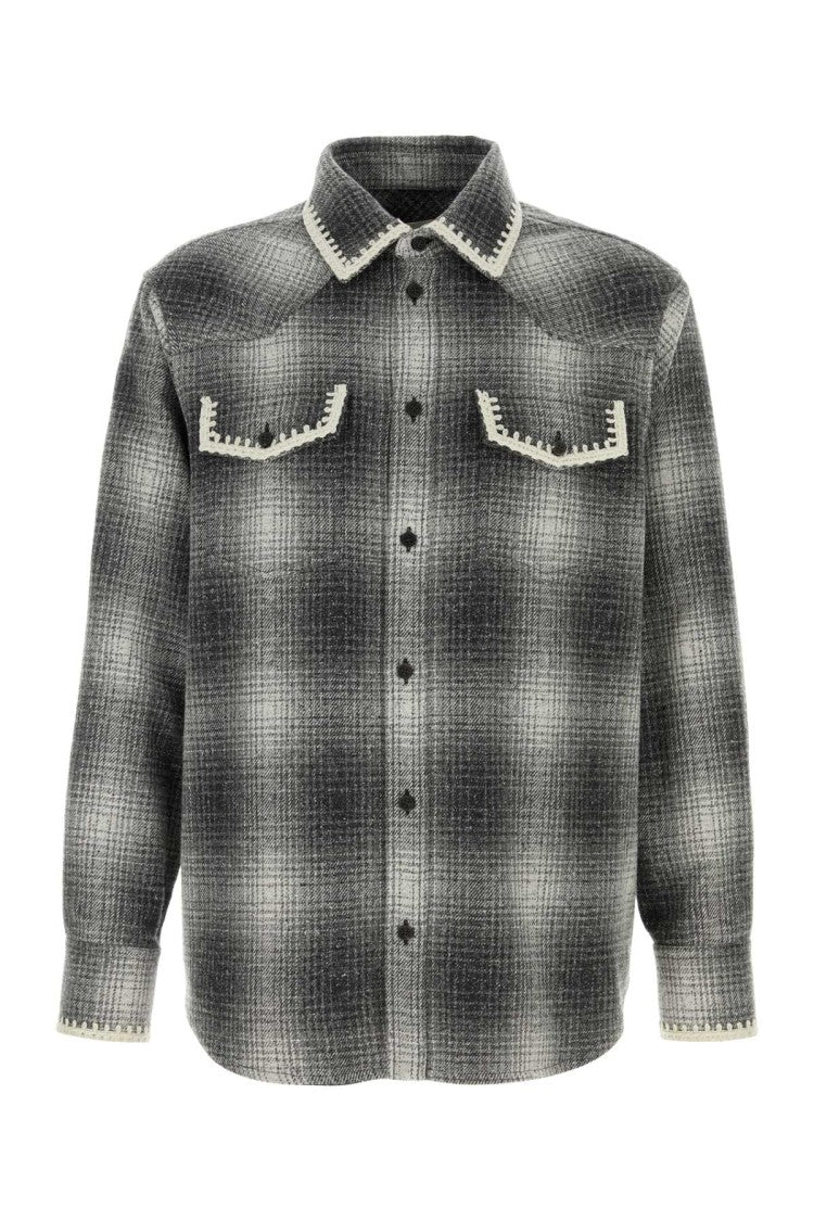 Golden Goose Embroidered Flannel Shirt