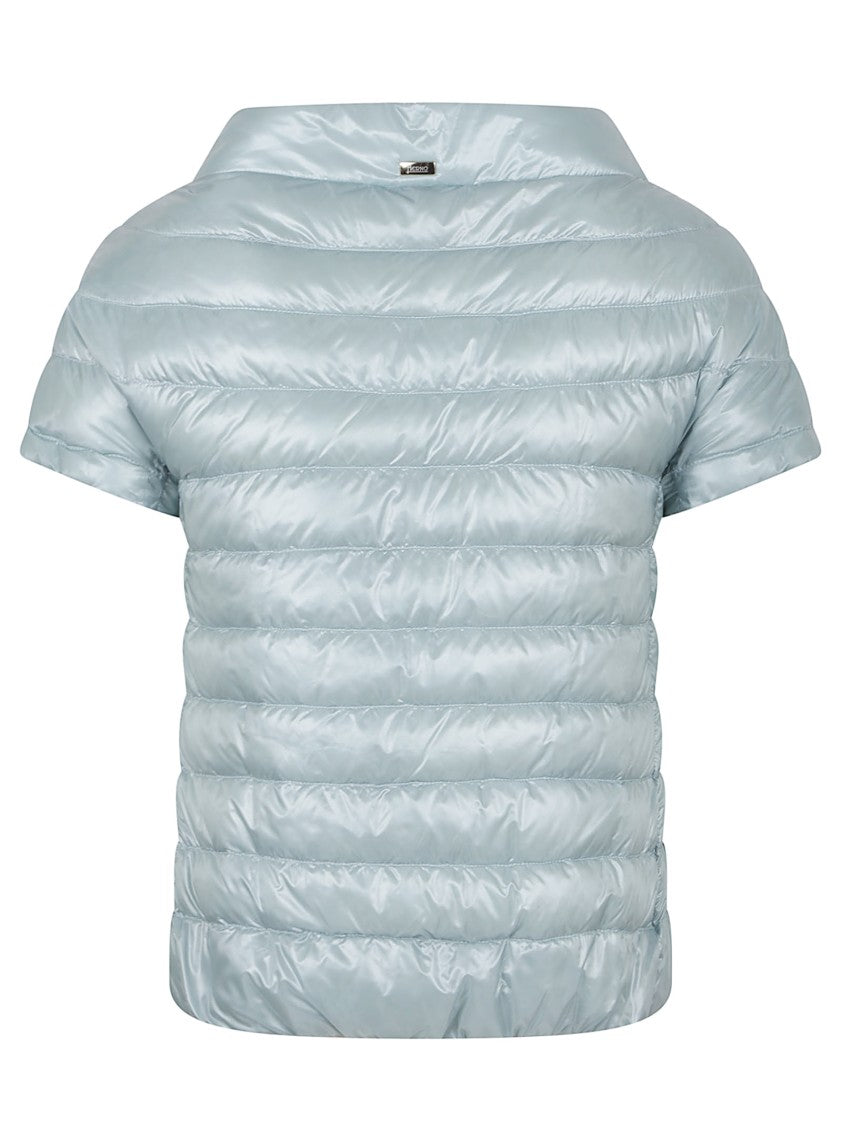 Herno High-Collar Short-Sleeved Herno Jacket With Quilted Finish