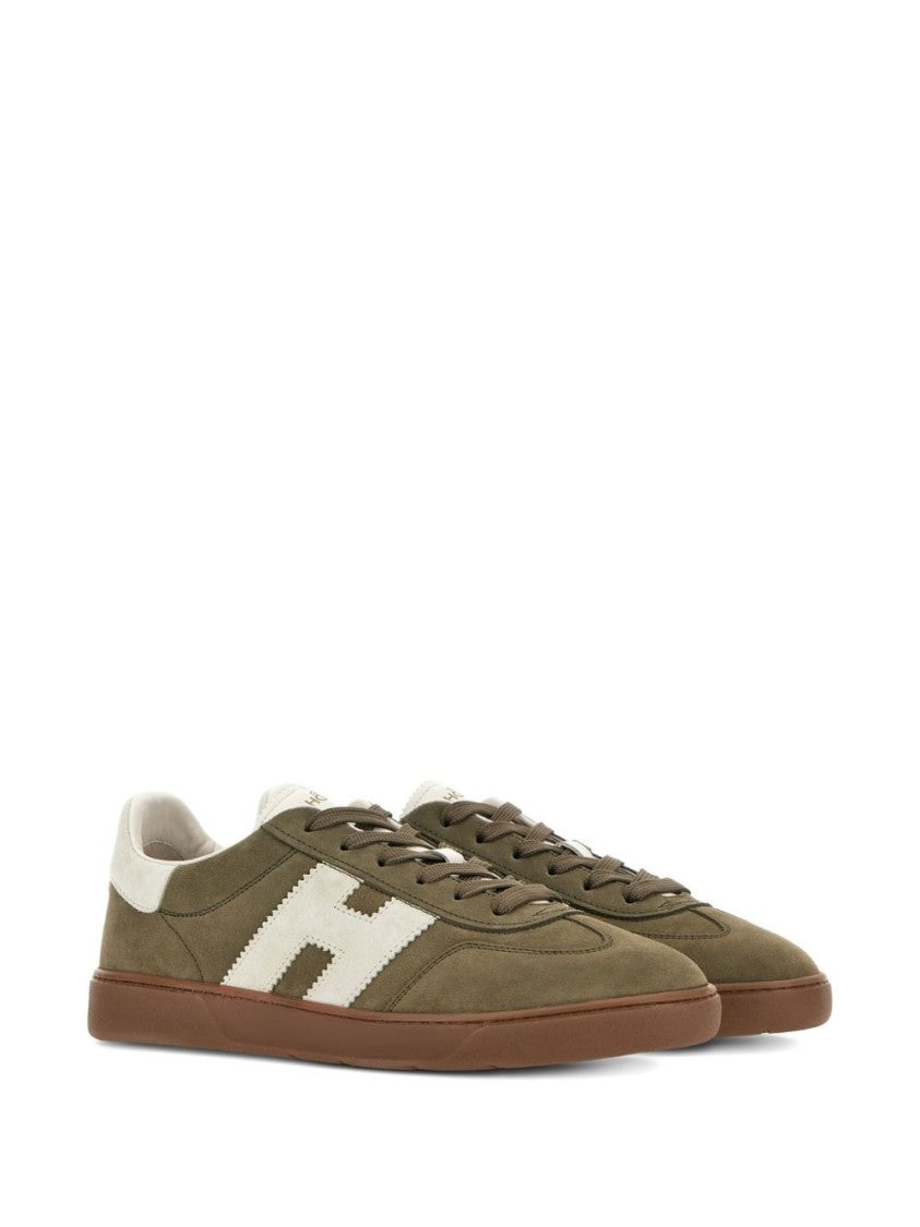 Hogan Moss Green Leather Sneakers