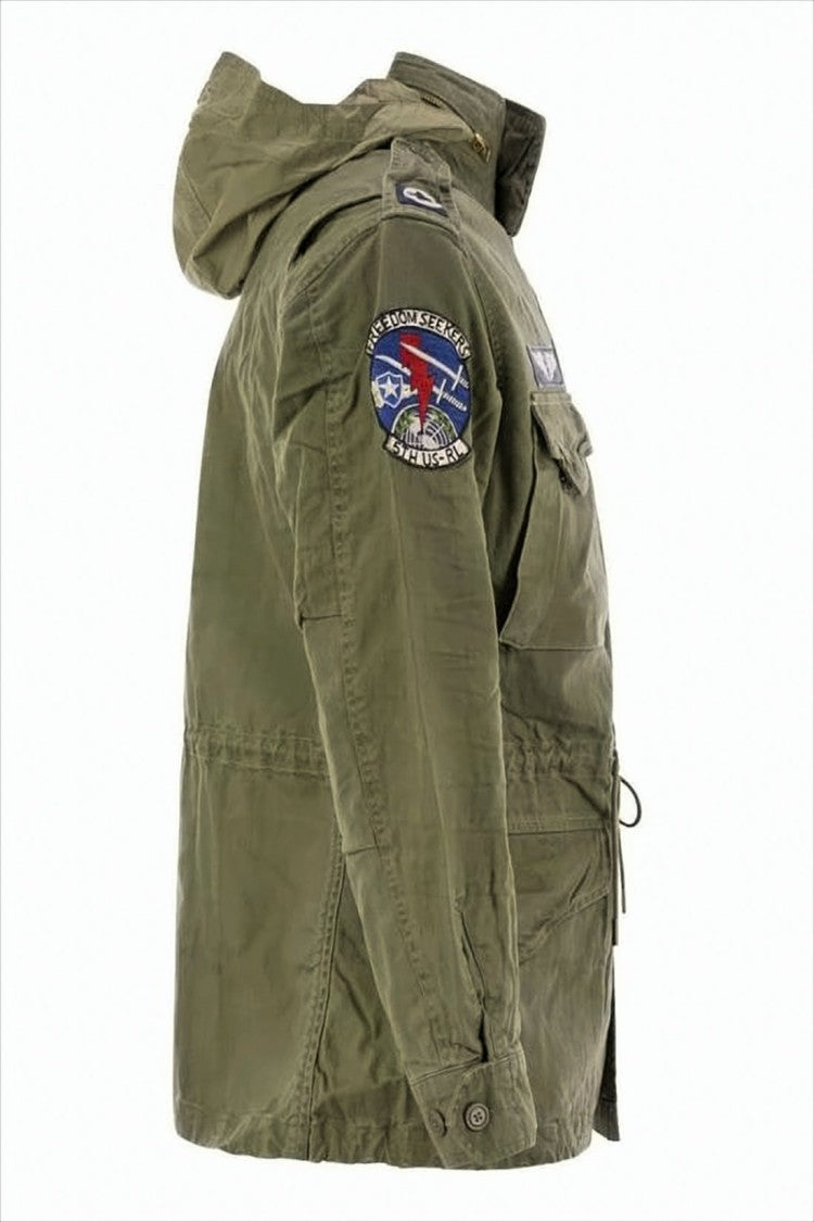 Polo Ralph Lauren Military-Inspired Green Jacket With Adjustable Hood And Pockets