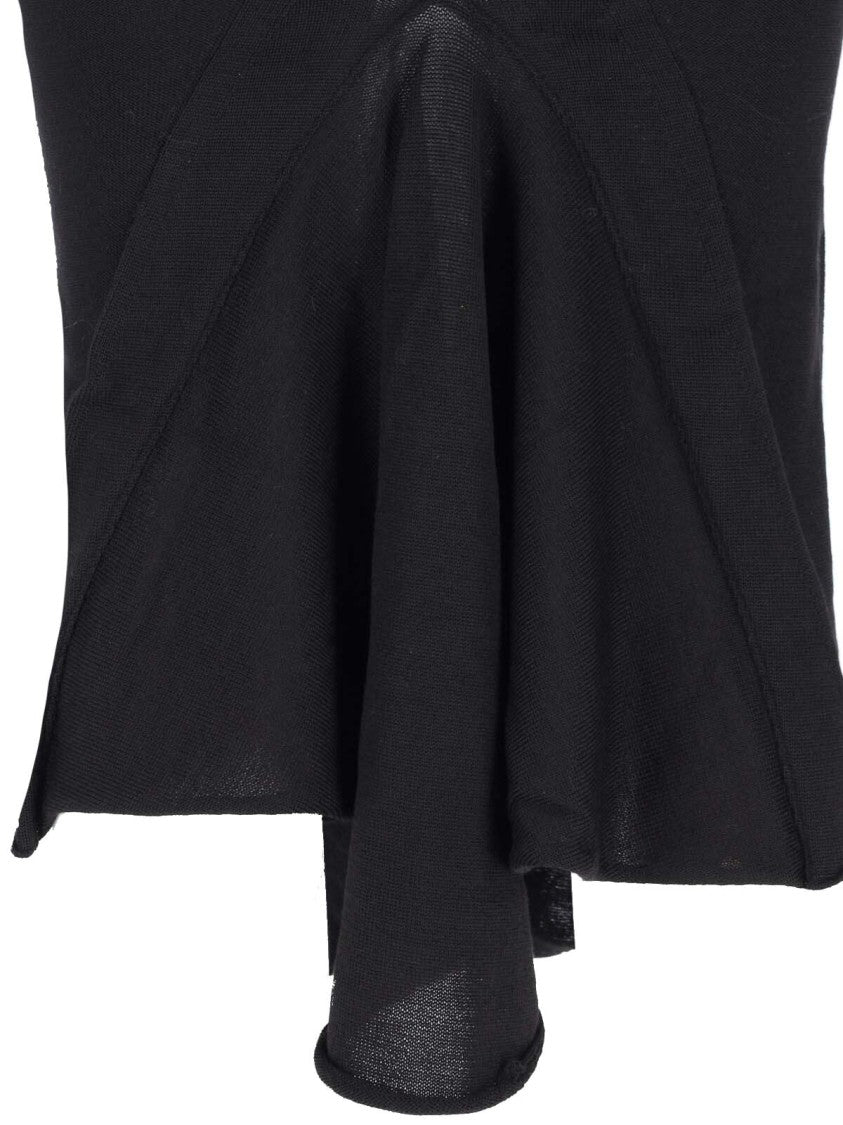 Rick Owens Asymmetric Midi Skirt – Black