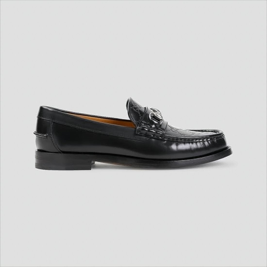 Gucci Black Leather Loafer With Horsebit Detail