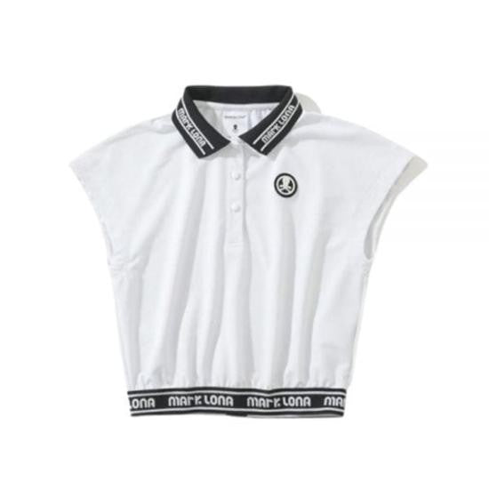 Mark&Lona Cropped Sleeveless Polo Shirt With Contrast Branding