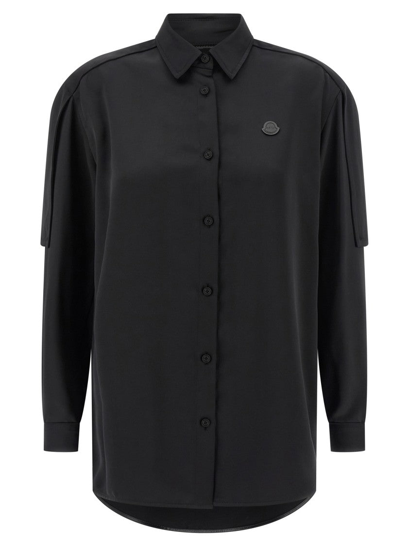 Moncler Genius Fluid Satin Shirt With Adjustable Waist