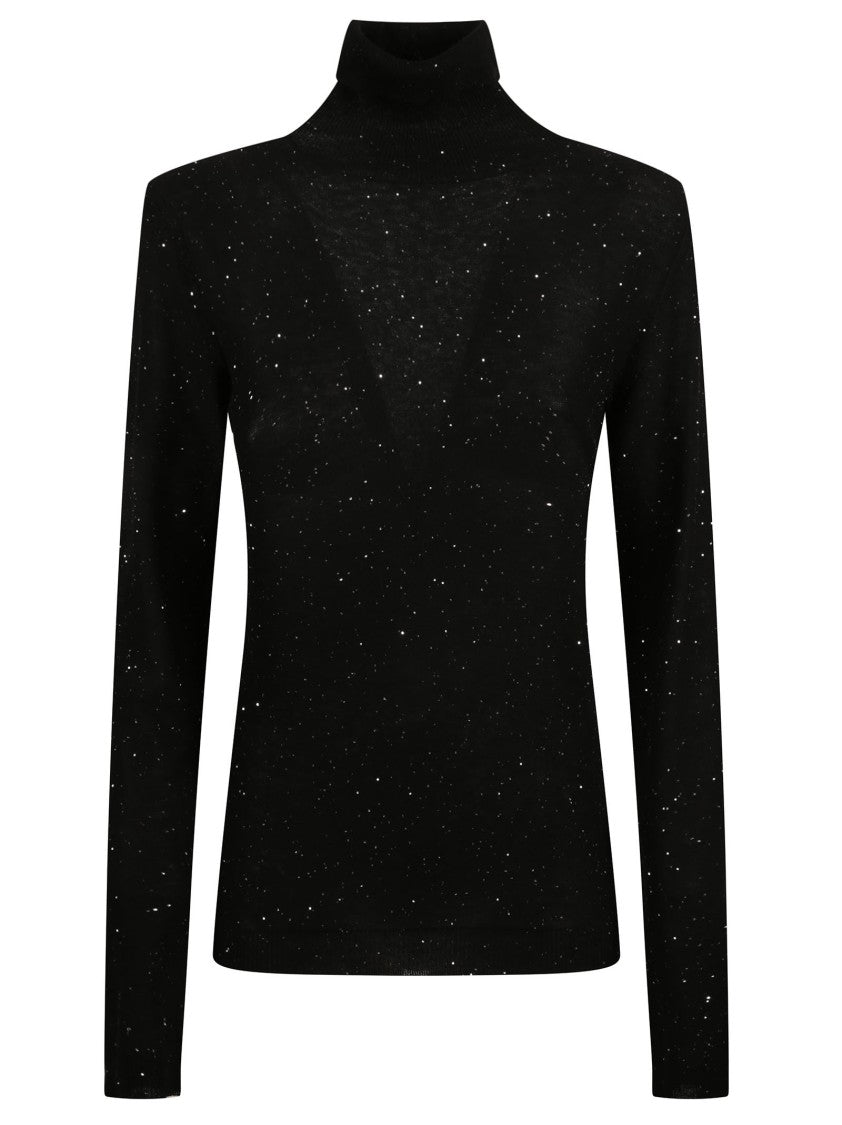 Fabiana Filippi Fitted Textured Wool Turtleneck Sweater