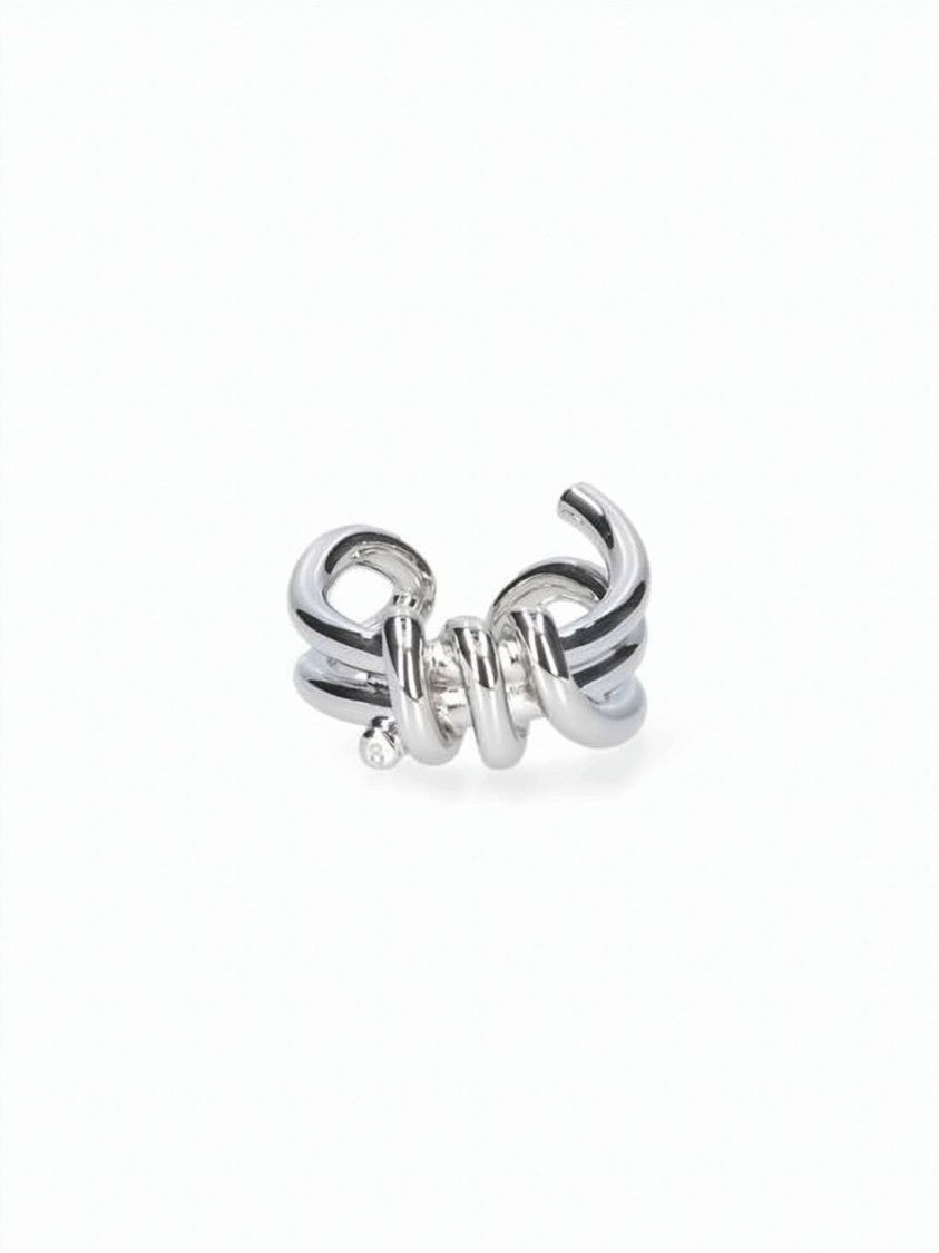 Mm6 By Maison Margiela Polished Palladium Cuff Link And Tie Holder