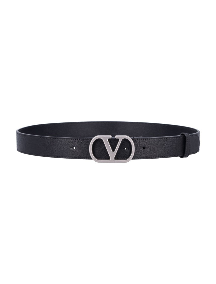 Valentino Garavani V Logo Signature 3Cm Palladium Belt