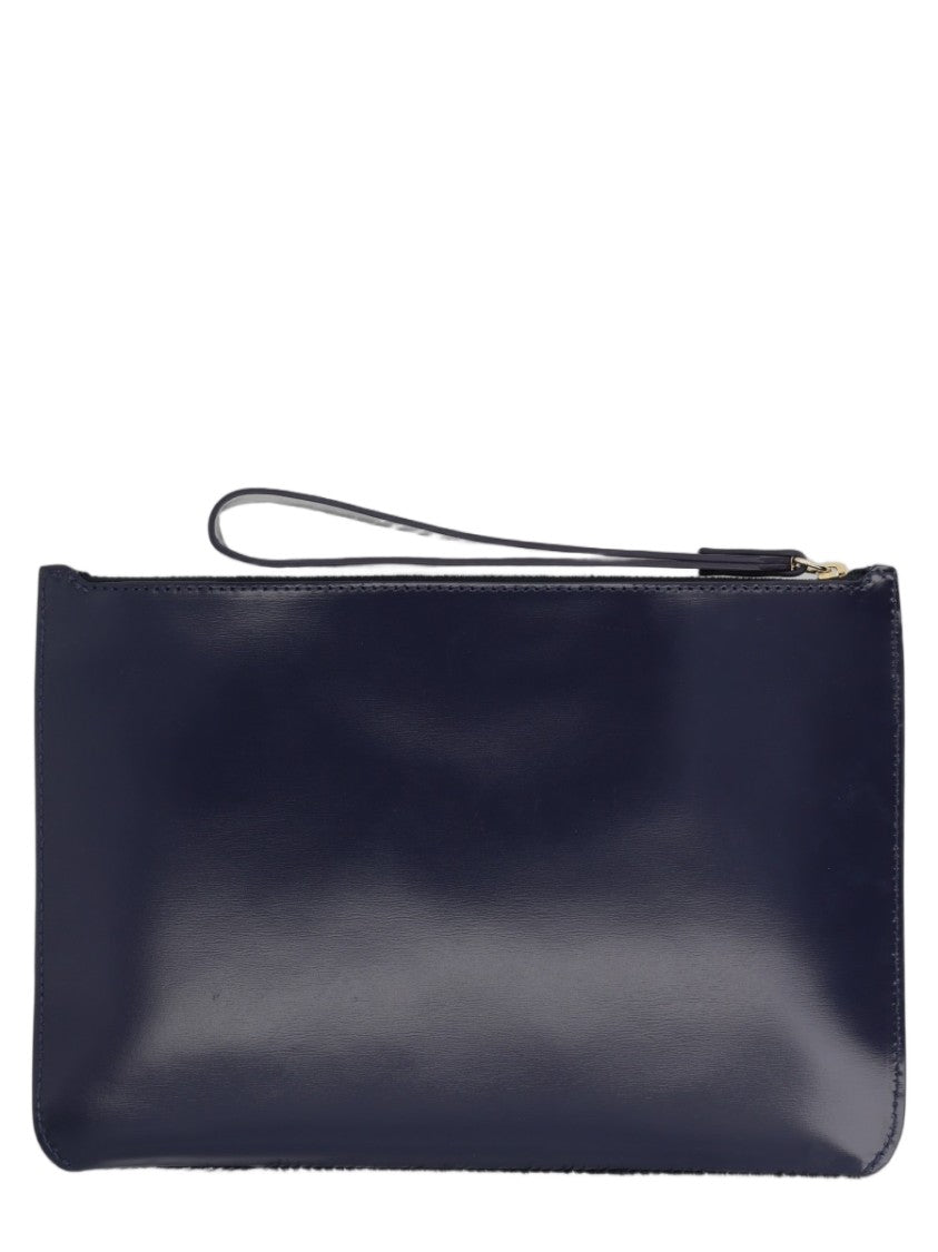 Sophie Hulme Rectangular Pouch With Gold Chain Detail And Wrist Strap
