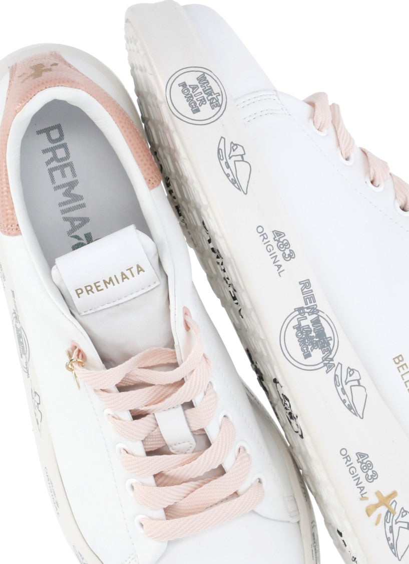 Premiata White Belle 8159 Lettering Sneakers