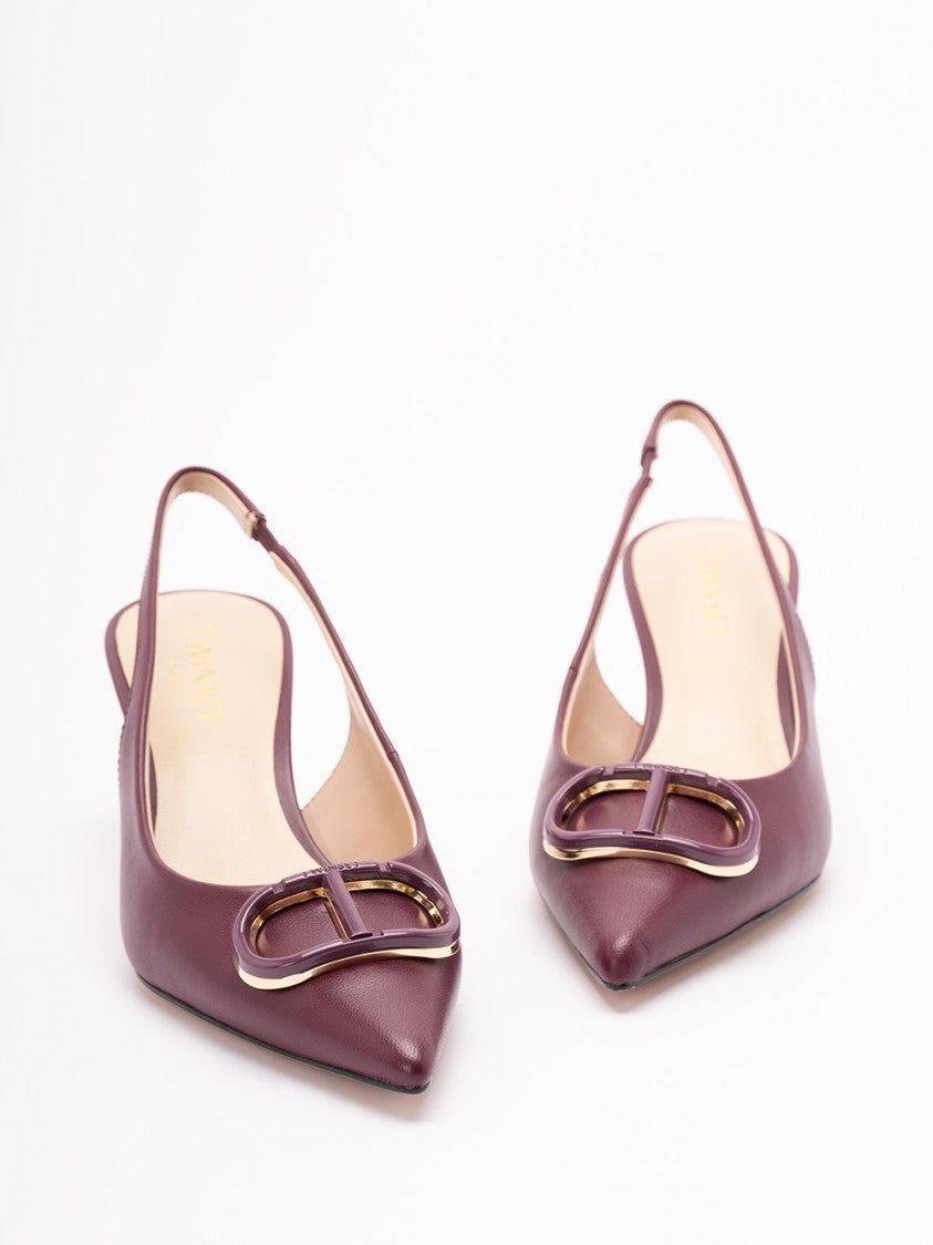 Twin-Set Pointed Toe Slingback Pumps
