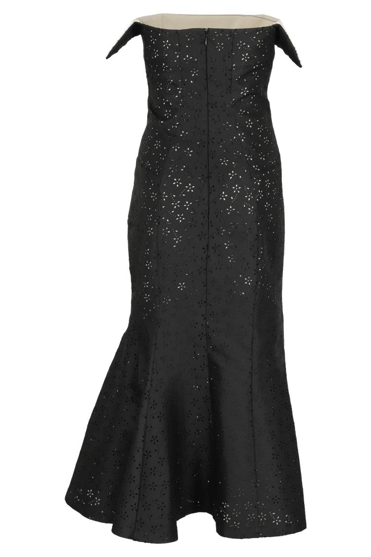 Philosophy Di Lorenzo Serafini Black Embroidered Radzmir Long Dress