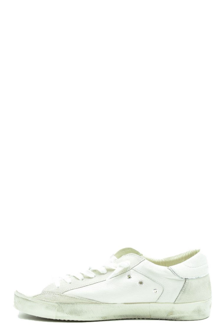 Philippe Model Multicolor Leather Low-Top Sneakers Suede Accents