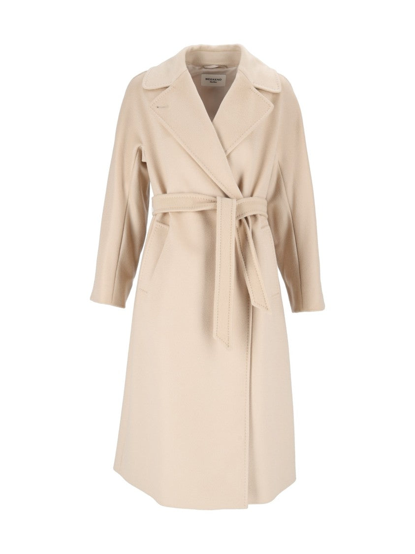 Max Mara Beige Resina Belted Coat