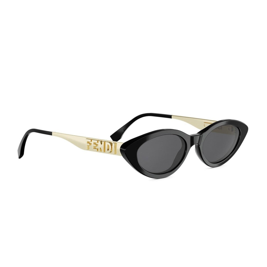 Fendi Black Fendigraphy Acetate Cat-Eye Sunglasses