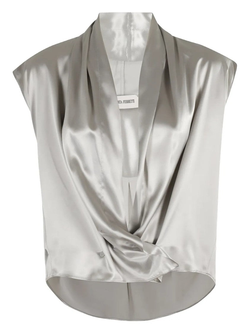 Alberta Ferretti Tailored Button-Down Structured Collar Shirt