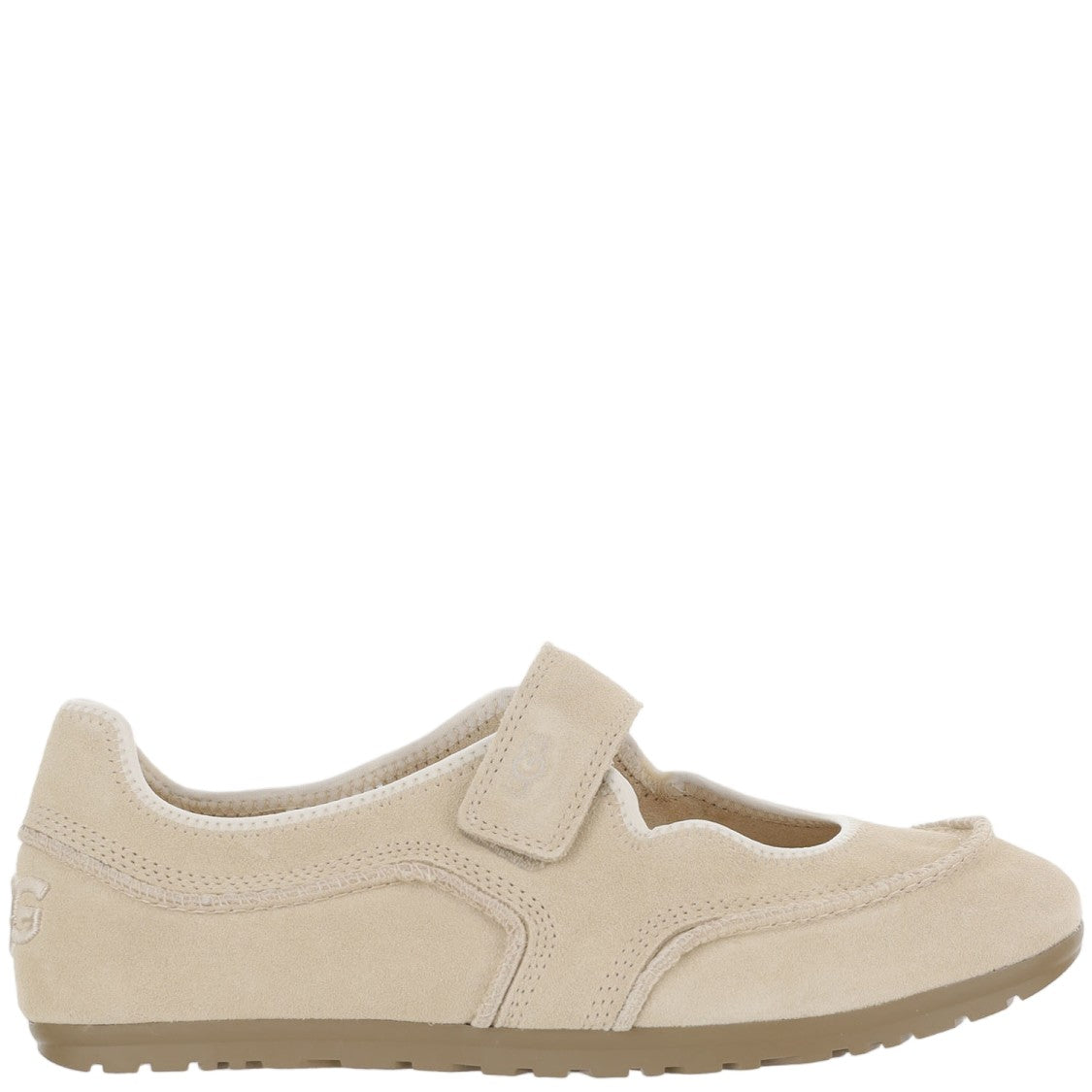 Ugg Light Beige Quill Mary Jane Suede Sneakers